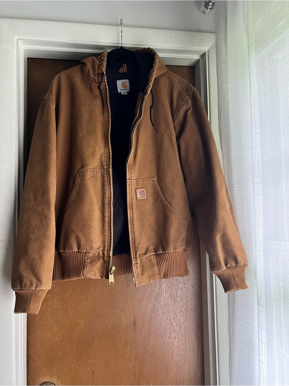 Carhartt Brown Hooded Duck Canvas Jacket